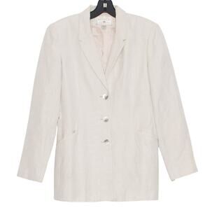 Express Vintage Blazer Linen Old Money Minimalist Quiet Luxury Coastal Grandma 6